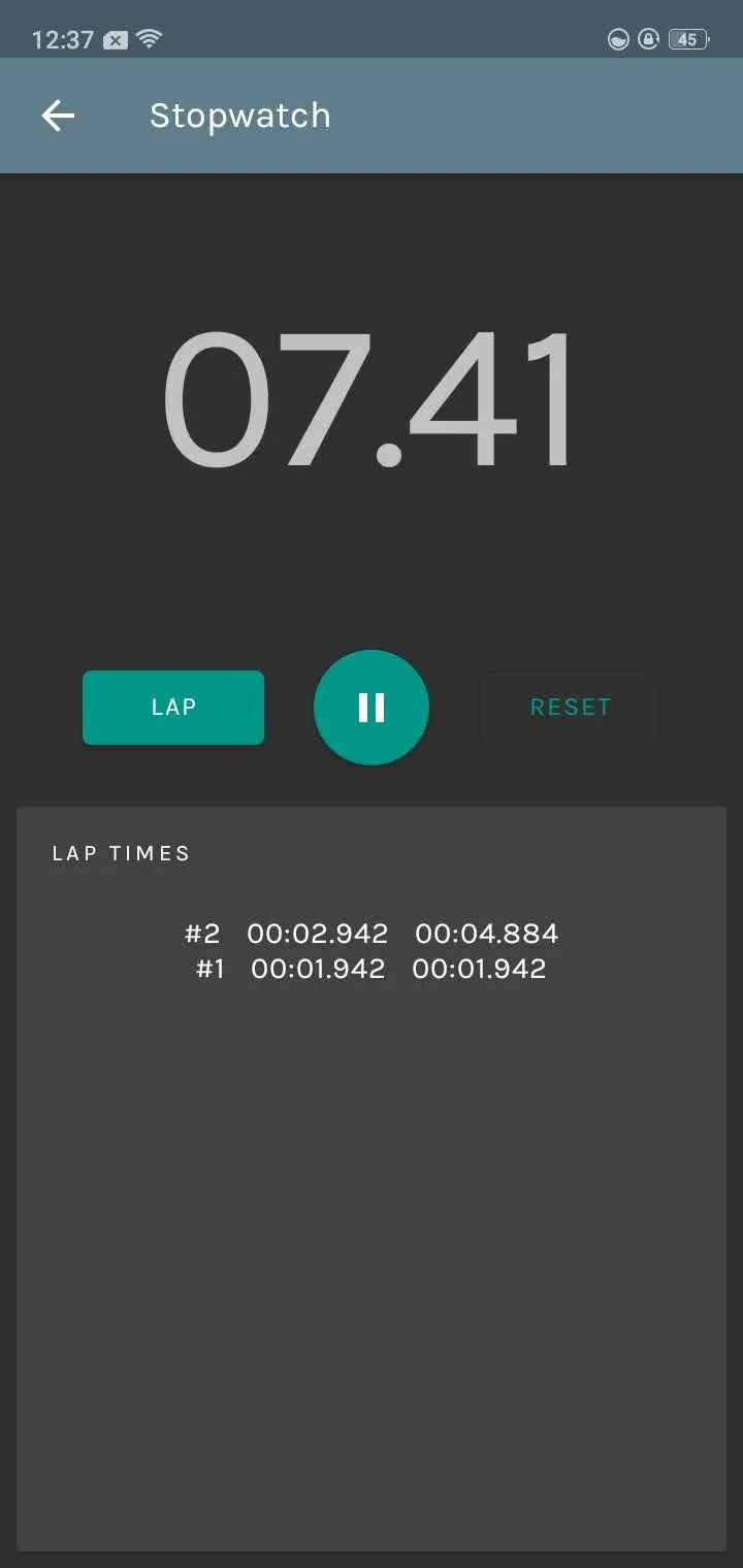 AMDroid tích hợp đồng hồ bấm giờ với giao diện tối giản