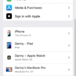 Ảnh chụp màn hình: Chọn tab iCloud trong cài đặt Tài khoản Apple trên iPhone.