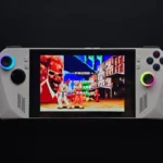 ASUS ROG Ally đang chạy game Super Street Fighter II qua RetroArch, minh họa trải nghiệm giả lập game retro trên thiết bị cầm tay
