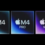 Ba con chip Apple M4, M4 Pro và M4 Max đặt cạnh nhau cho thấy sự đa dạng của dòng chip Apple Silicon