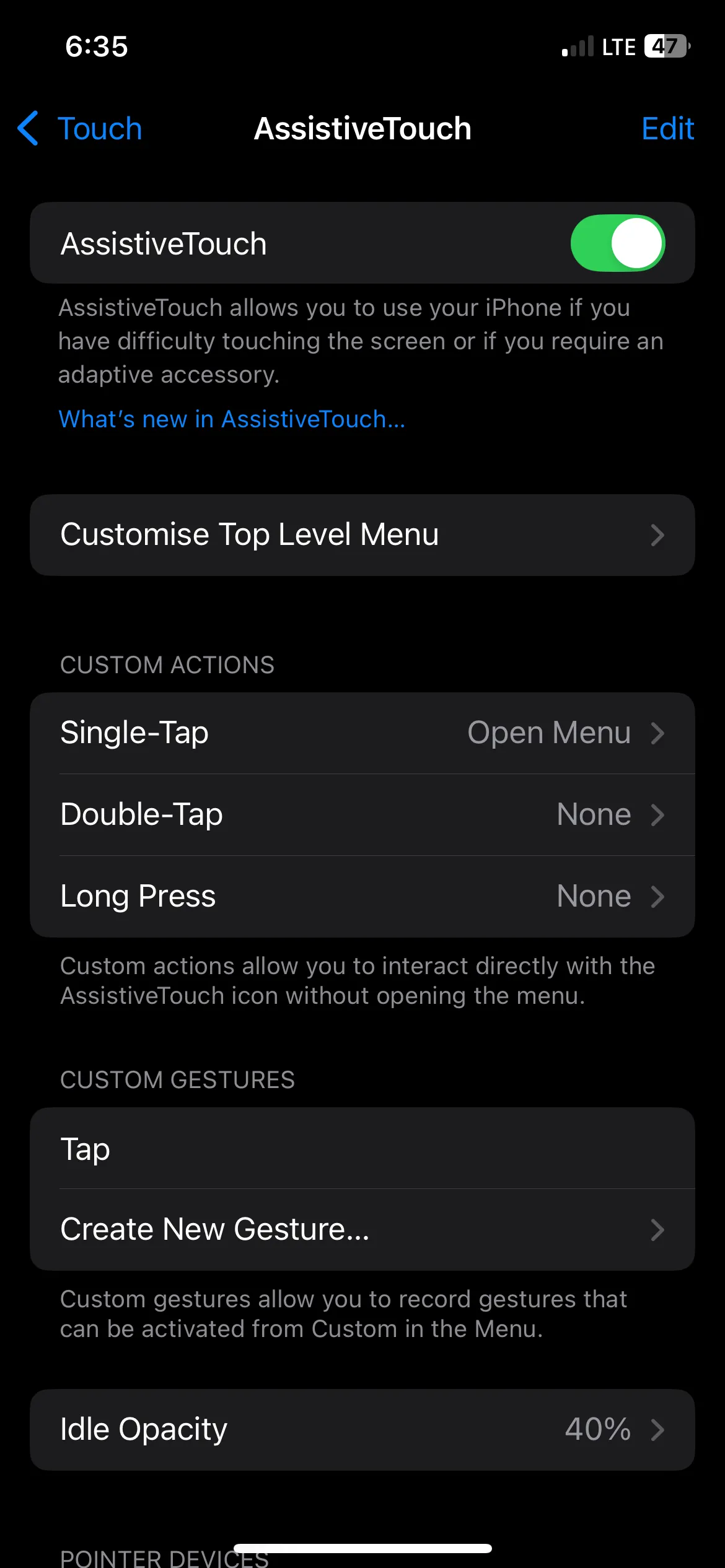Bật AssistiveTouch trên iPhone để hiển thị nút ảo.