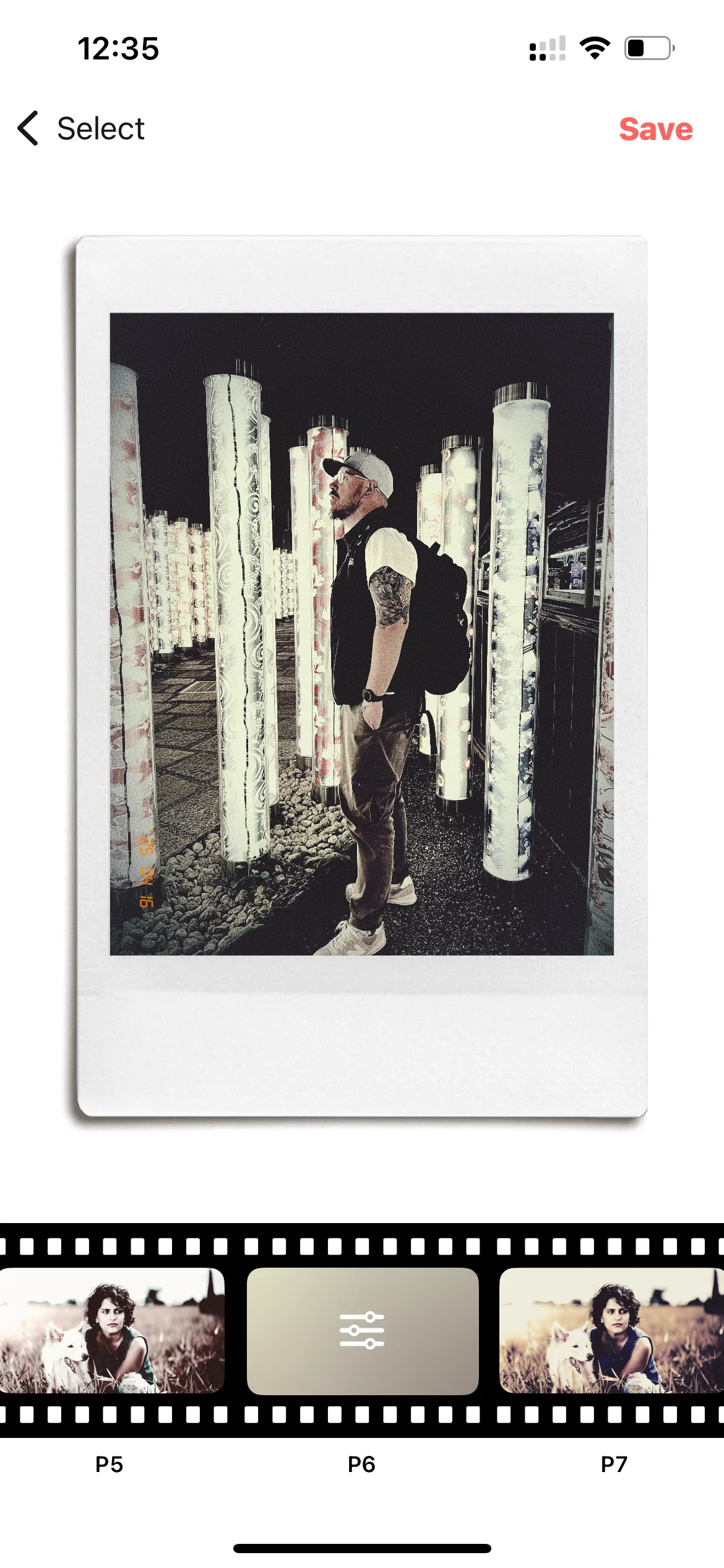Các bộ lọc và khung ảnh phong cách Polaroid trong ứng dụng PoPo Frame