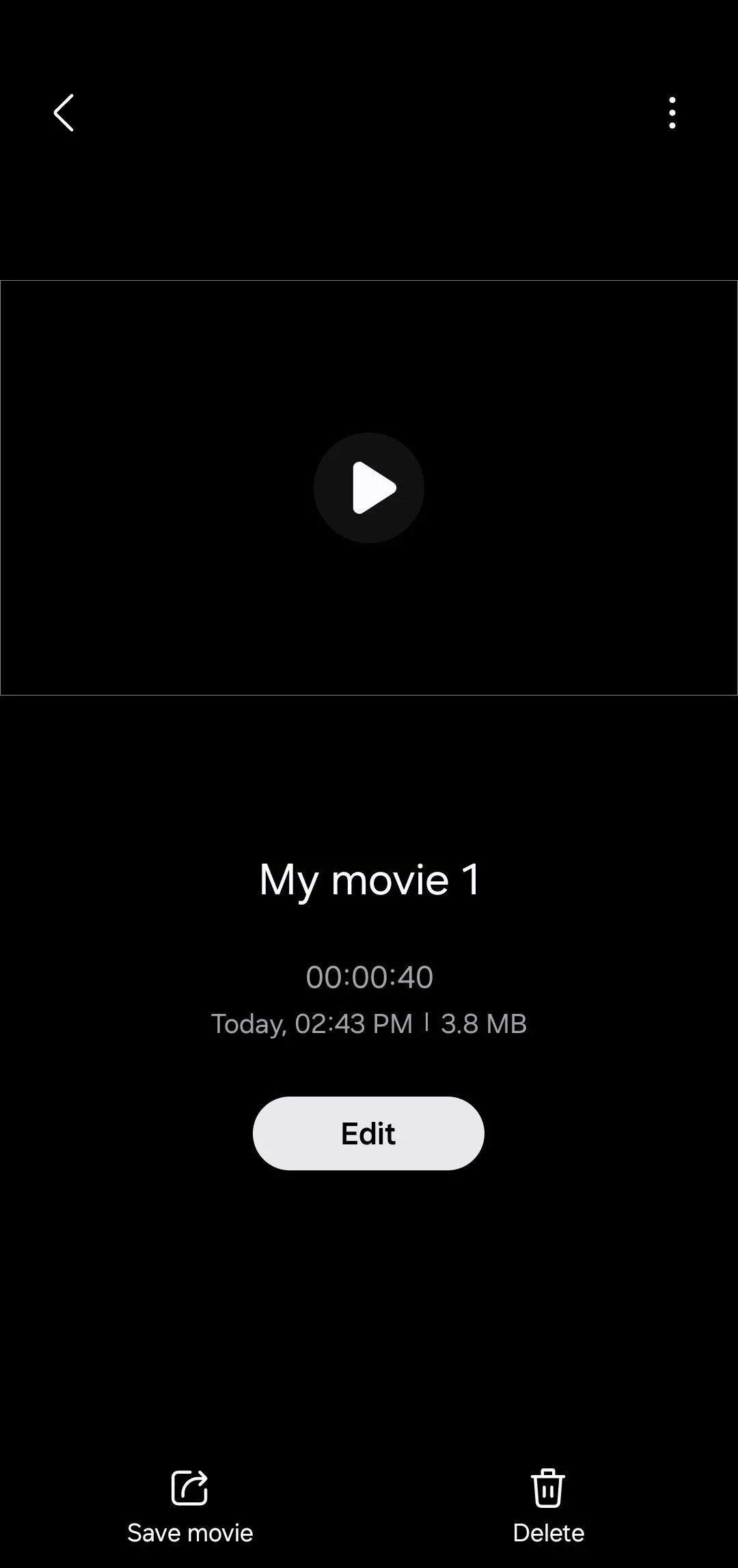 Các dự án đang mở trong ứng dụng Samsung Studio trên điện thoại Galaxy