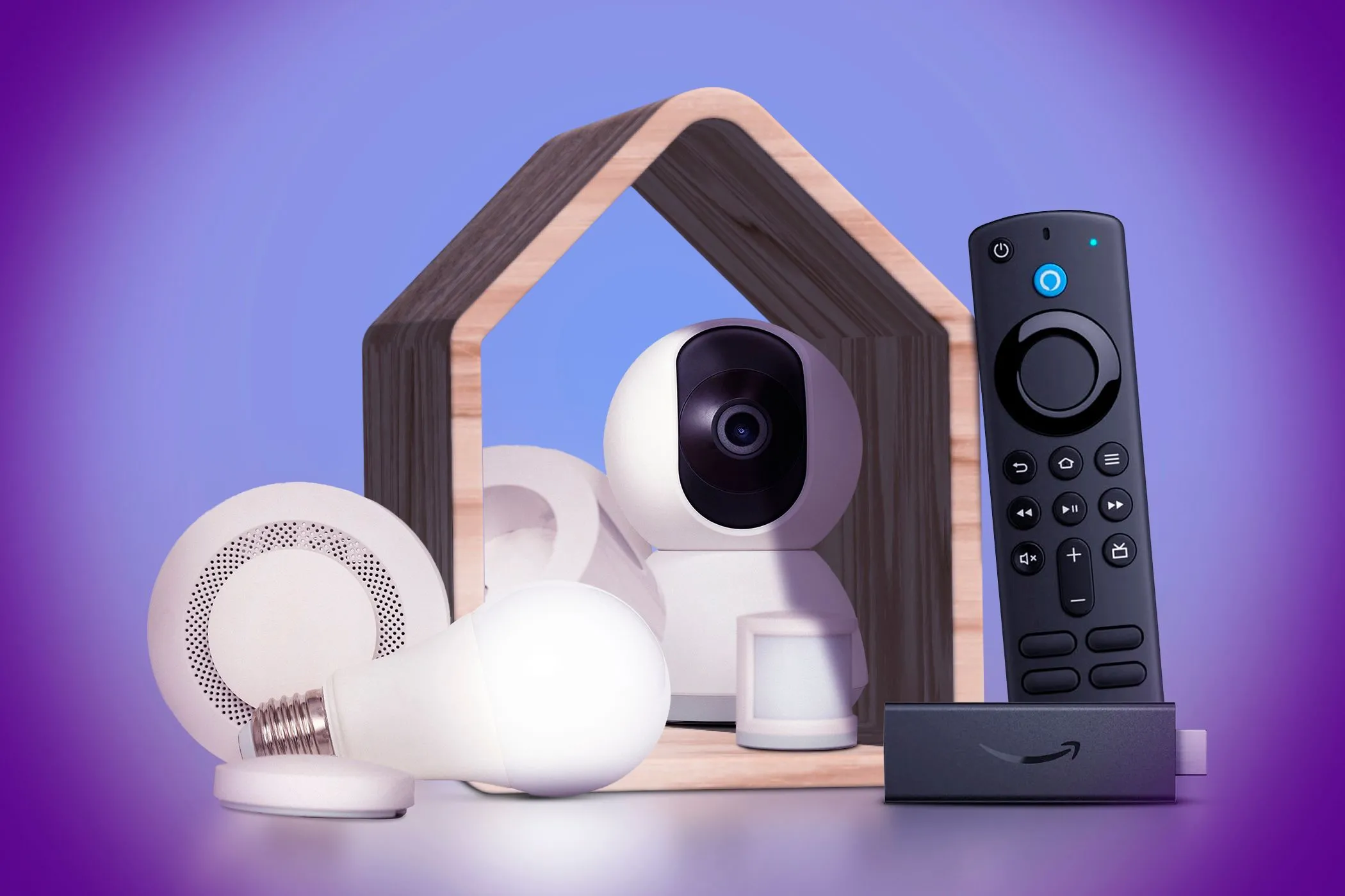 Các thiết bị nhà thông minh như camera, bóng đèn thông minh, nút cảm biến và thiết bị truyền phát