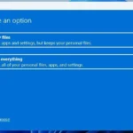 Các tùy chọn đặt lại khi khôi phục cài đặt Windows 11 qua ứng dụng Cài đặt.