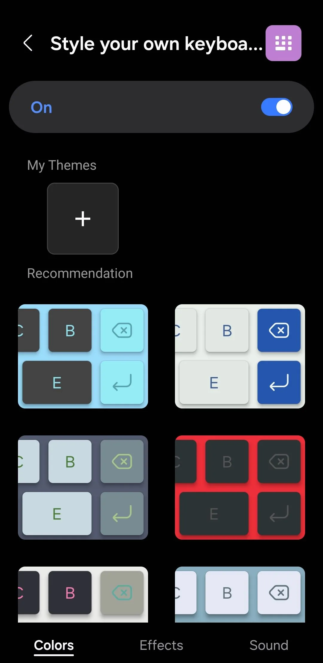 Các tùy chọn tùy biến phong cách bàn phím Samsung với Good Lock Keys Café trên điện thoại Samsung