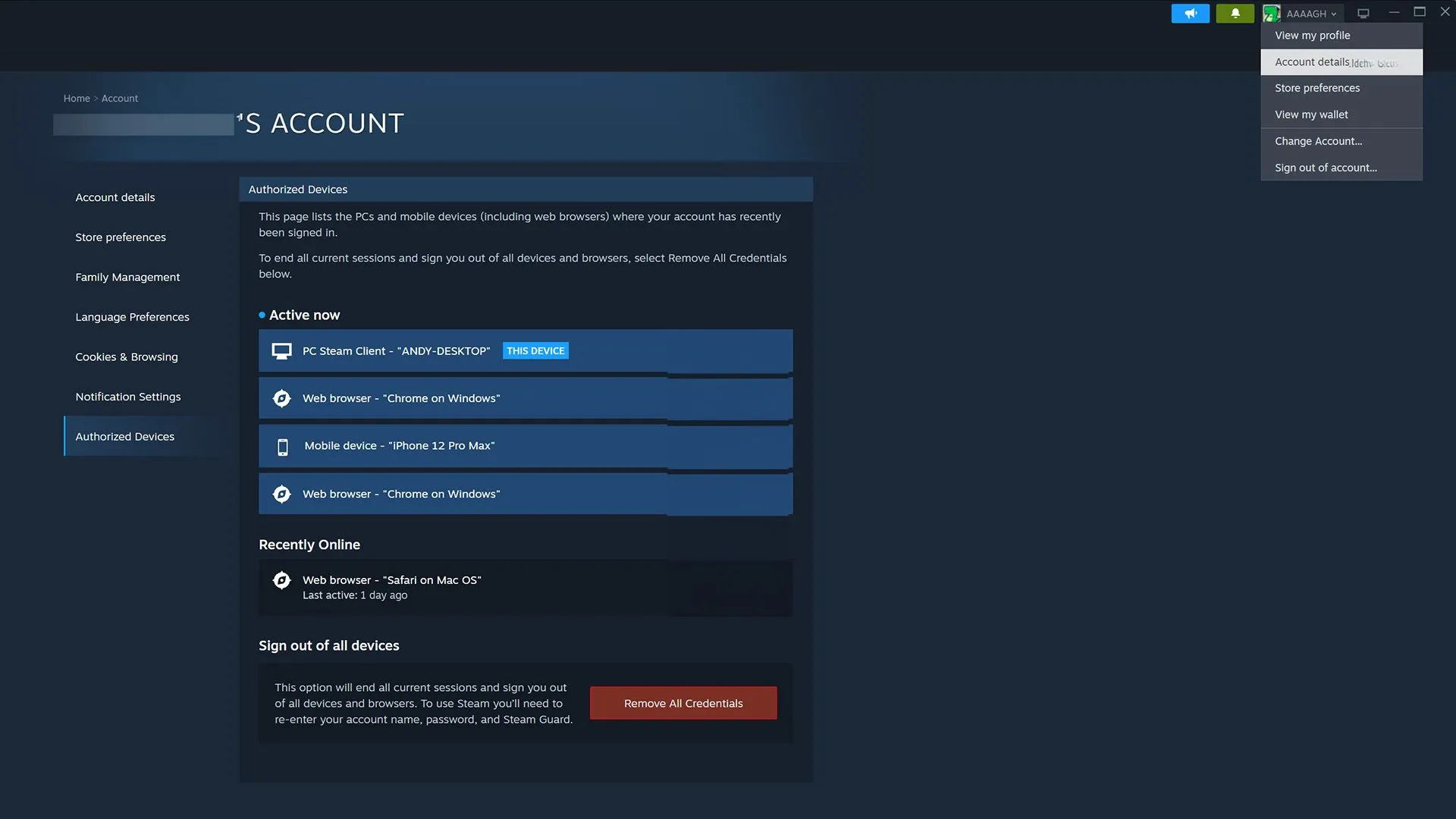Cách điều hướng đến các thiết bị được ủy quyền trên Steam