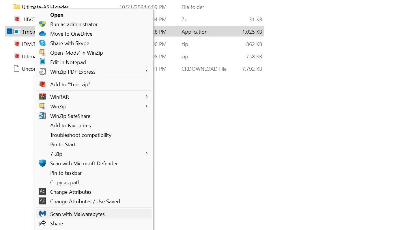 Cách quét file EXE bằng Malwarebytes để phát hiện mã độc