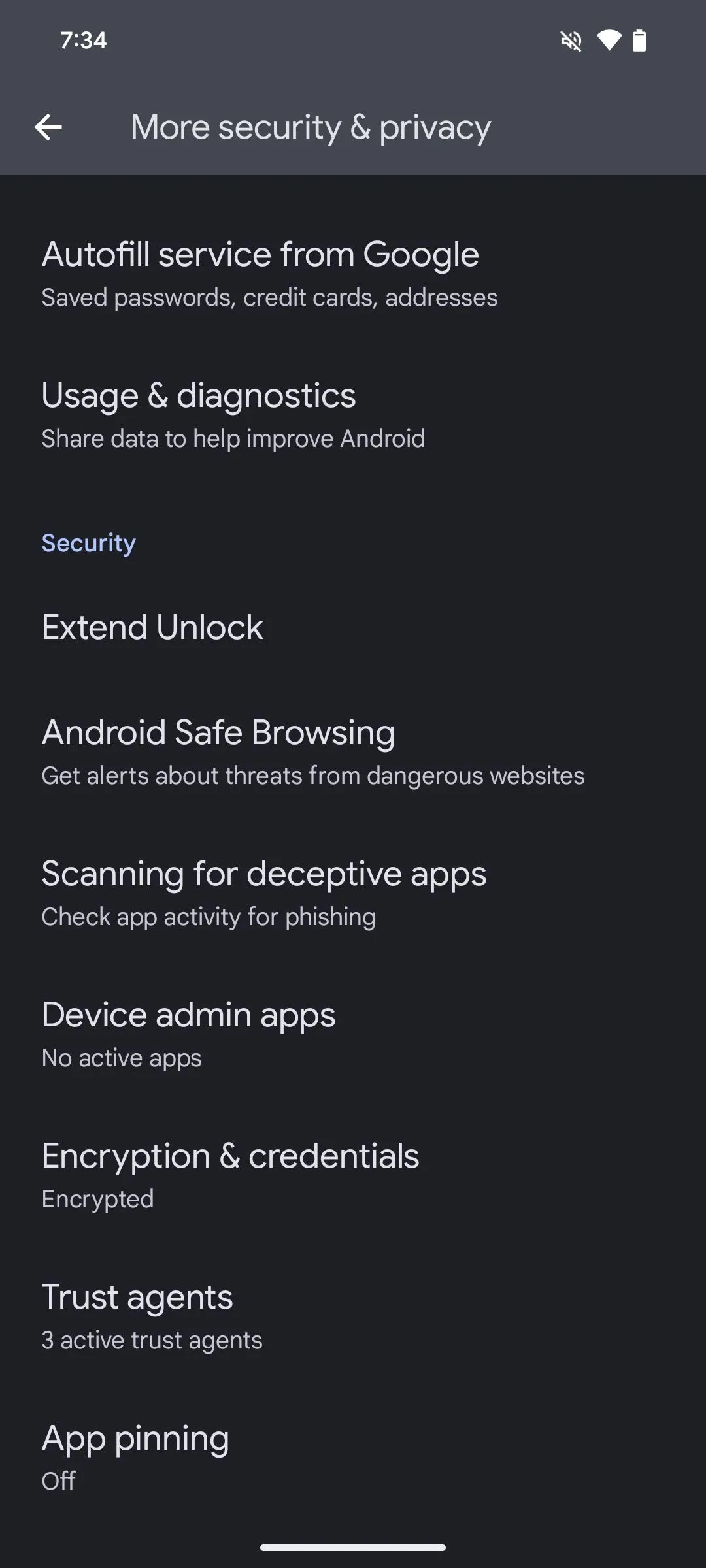 Cài đặt bảo mật và quyền riêng tư trên điện thoại Pixel với tùy chọn Extend Unlock.