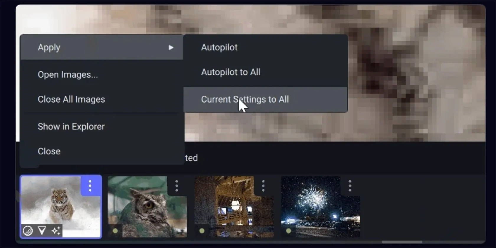 Cài đặt chế độ Autopilot của Topaz Labs AI
