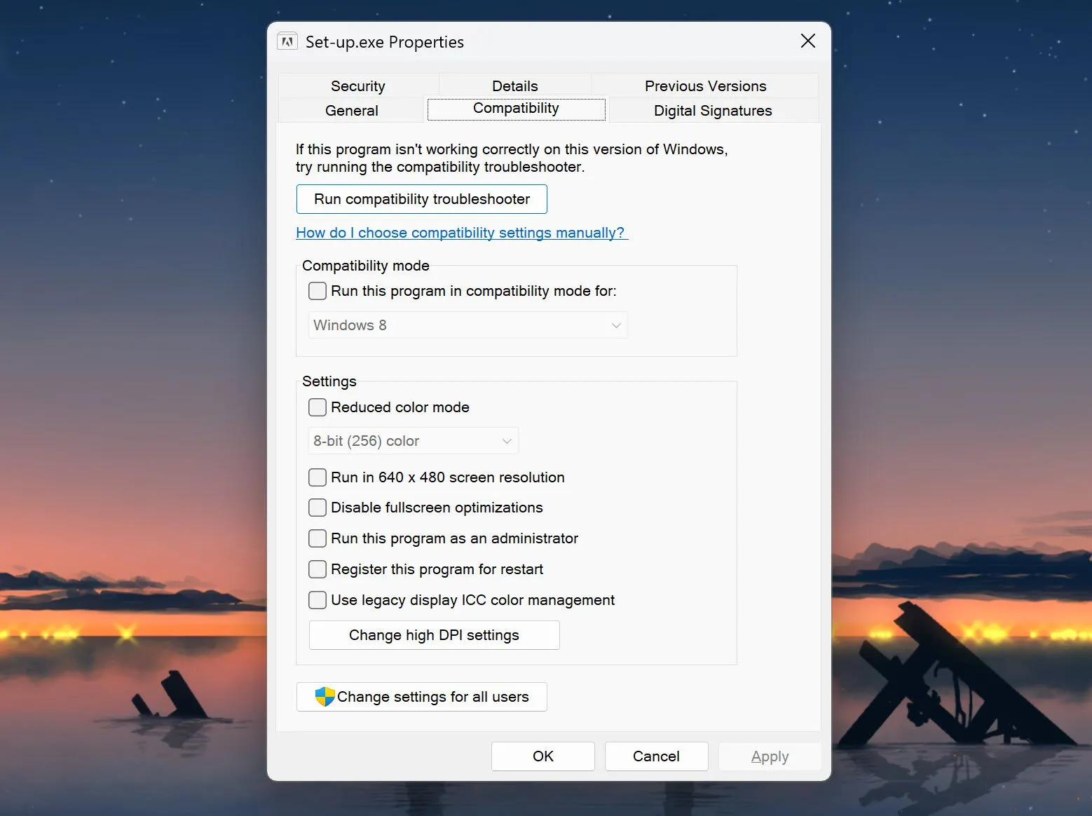 Cài đặt chế độ tương thích cho ứng dụng trên Windows 11