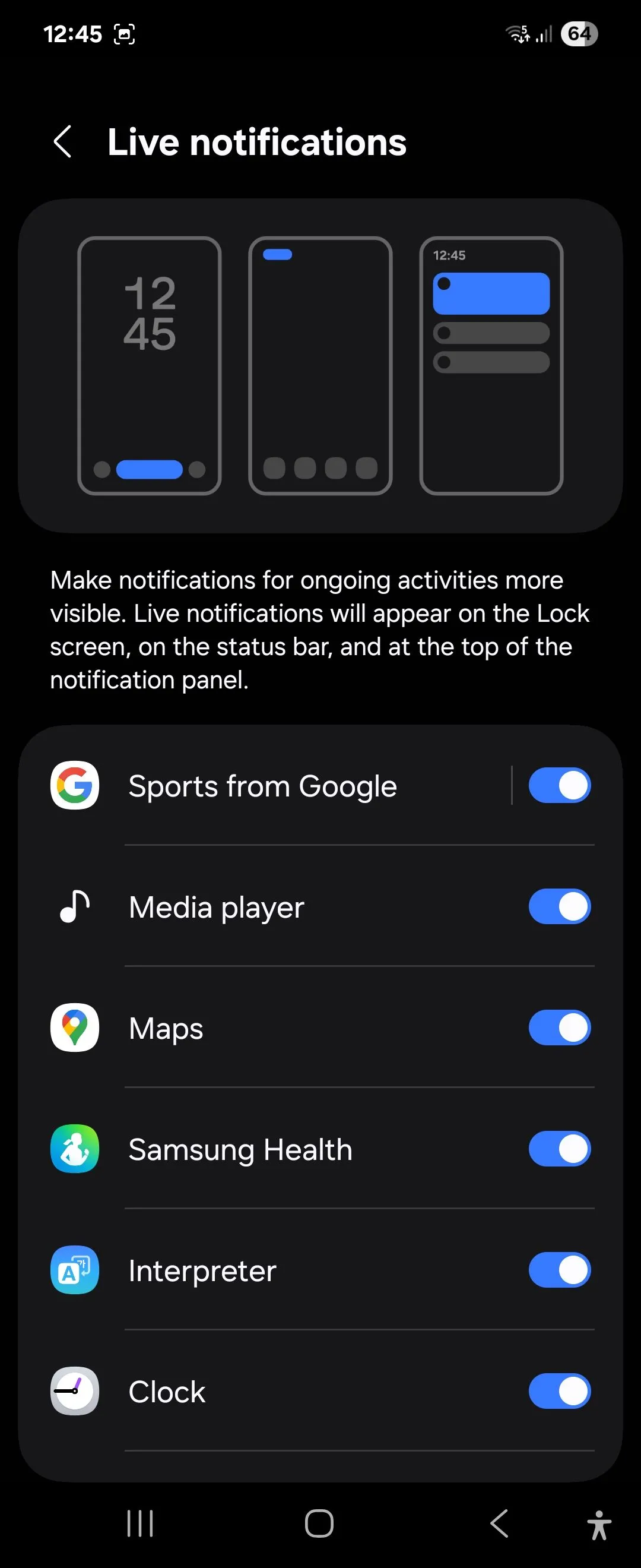 Cài đặt hiển thị Now Bar cho Always On Display trên One UI 7 của Galaxy Z Flip 6