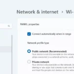 Cài đặt hồ sơ mạng Wi-Fi công khai hoặc riêng tư trên Windows trong ứng dụng Cài đặt.