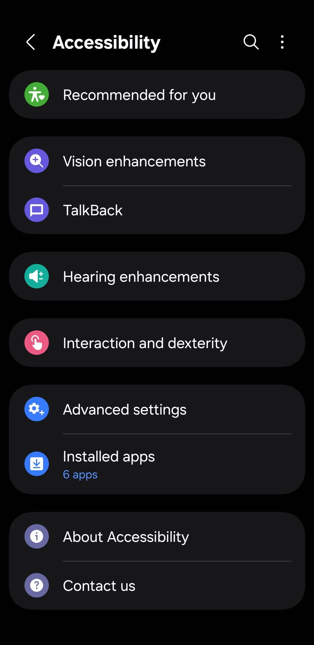 Cài đặt hỗ trợ tiếp cận trên điện thoại Android