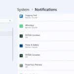 Cài đặt thông báo ứng dụng cụ thể trên Windows 11 để bật/tắt dễ dàng.