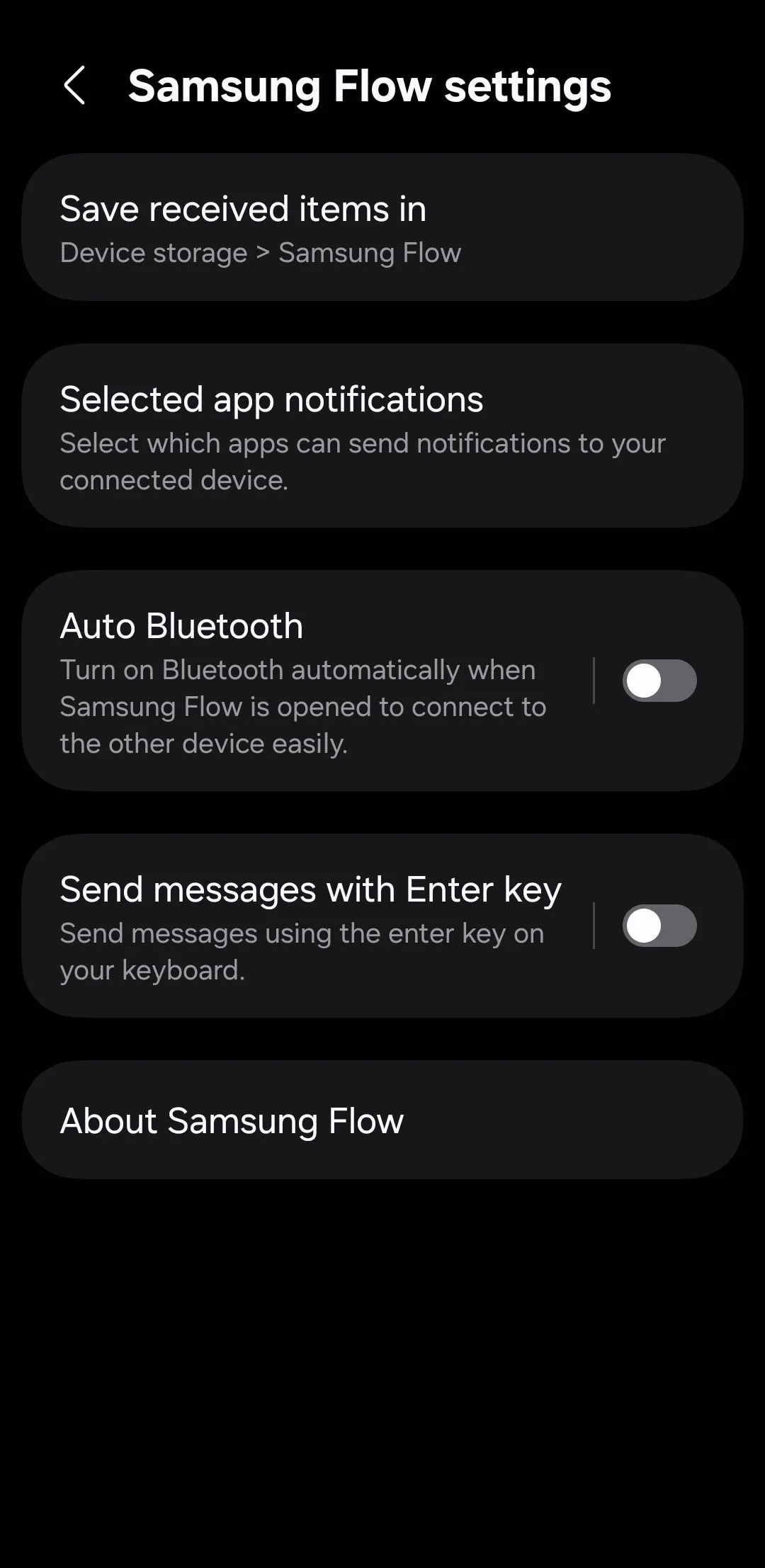 Cài đặt thông báo ứng dụng trong Samsung Flow trên điện thoại Galaxy
