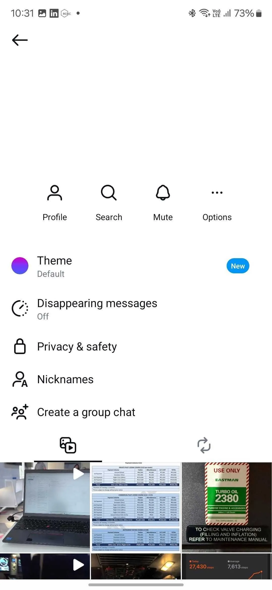 Cài đặt tin nhắn trực tiếp Instagram để truy cập tùy chọn bảo mật và quyền riêng tư