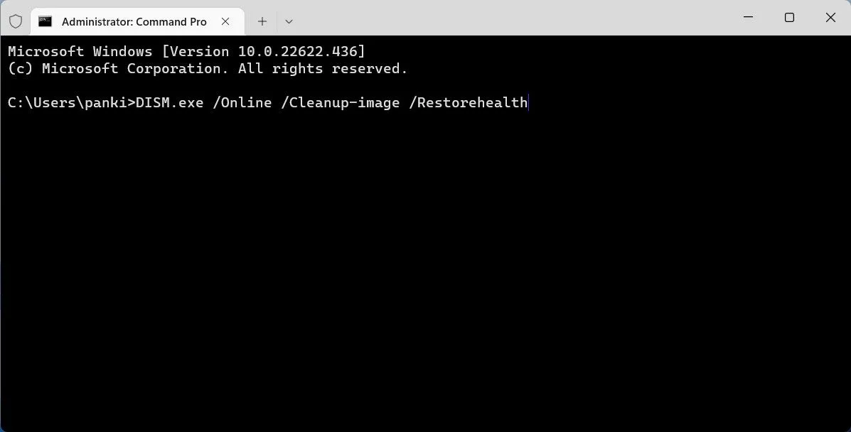Chạy lệnh DISM để sửa lỗi hình ảnh hệ thống trên Windows