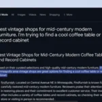 Chế độ Tìm kiếm AI của Google hiển thị kết quả tổng hợp chi tiết