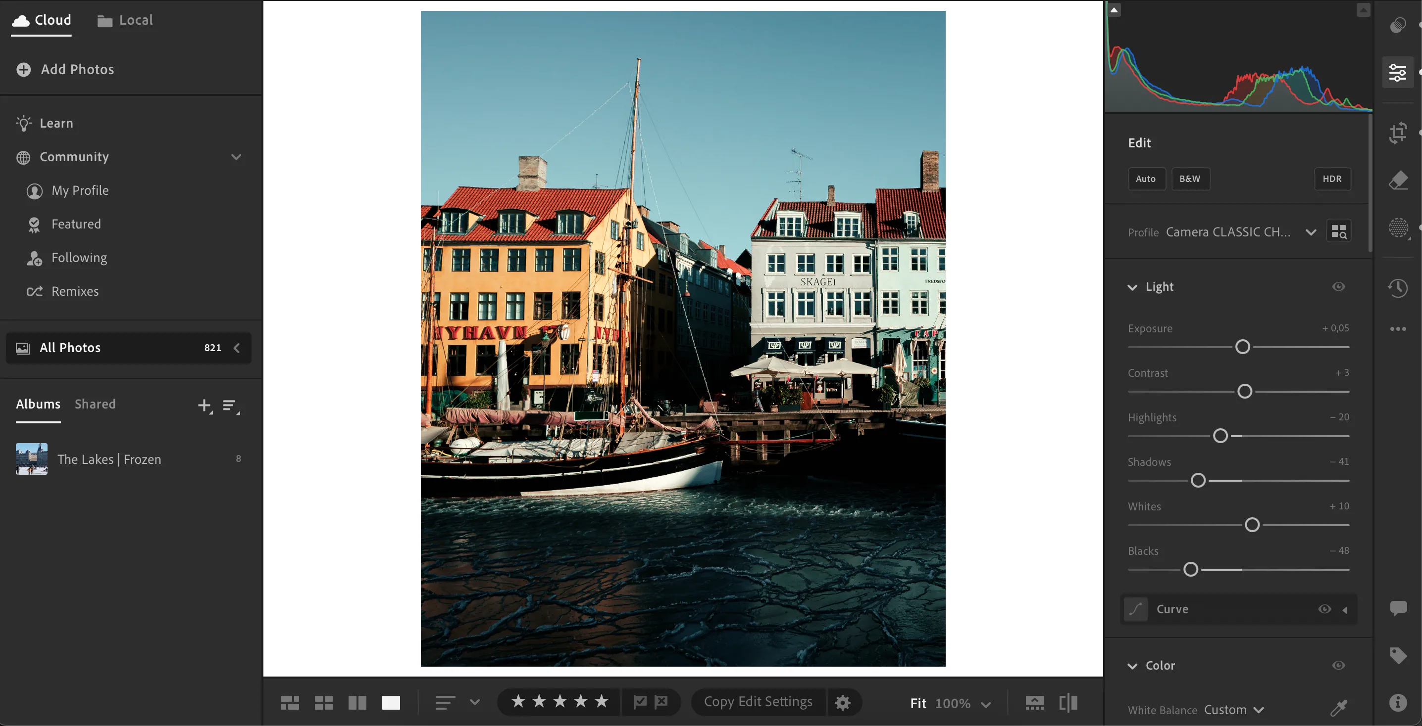 Chỉnh sửa ảnh trực tiếp trên ứng dụng Lightroom CC phiên bản máy tính