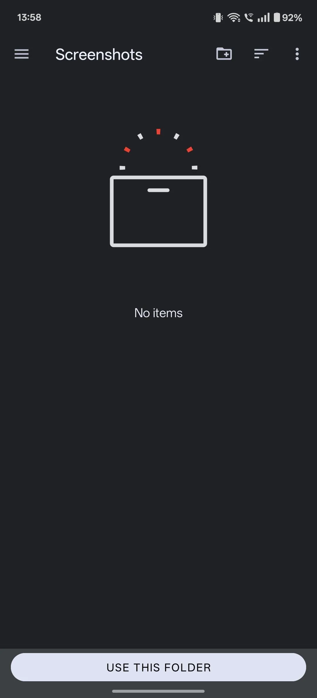 Chọn thư mục &quot;Screenshots&quot; (DCIM) trên điện thoại Android để MacroDroid xóa ảnh chụp màn hình.