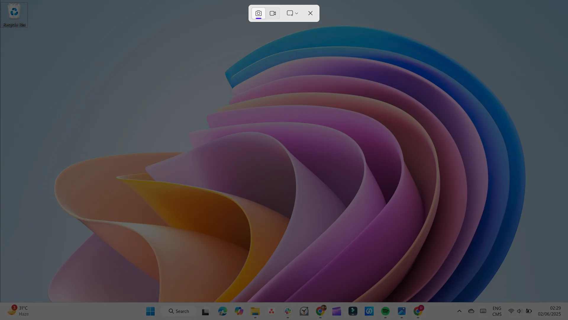 Công cụ Snipping Tool của Windows đang được sử dụng để chụp một phần màn hình.