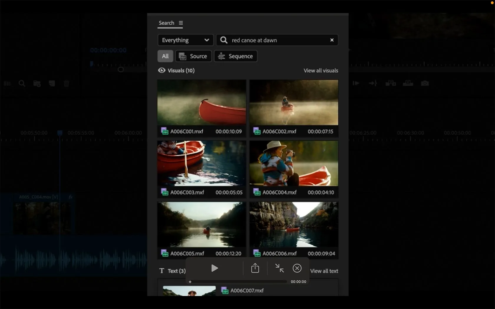 Công cụ tìm kiếm AI Premiere Pro giúp định vị nhanh các tệp video