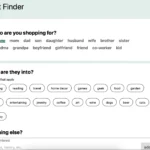 Công cụ tìm kiếm quà tặng "Gift Finder" trên giao diện website Uncommon Goods