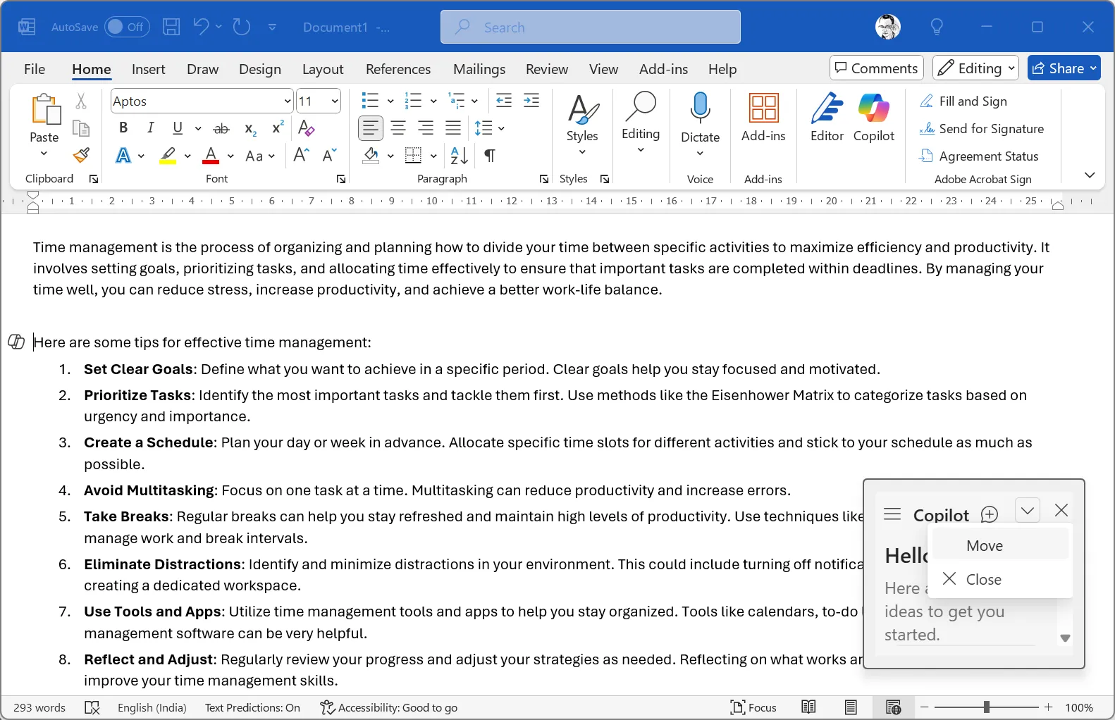Cửa sổ Copilot nổi trong Microsoft Word giúp tối ưu không gian làm việc