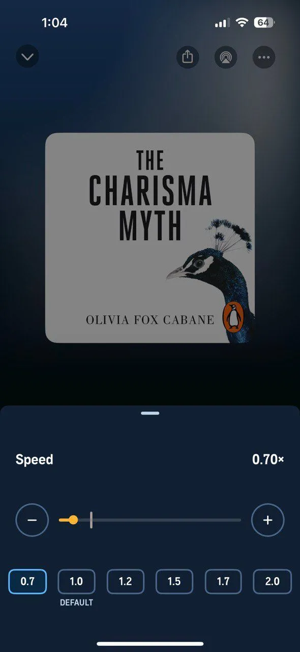 Điều chỉnh tốc độ phát lại audiobook để hiểu rõ các điểm chính