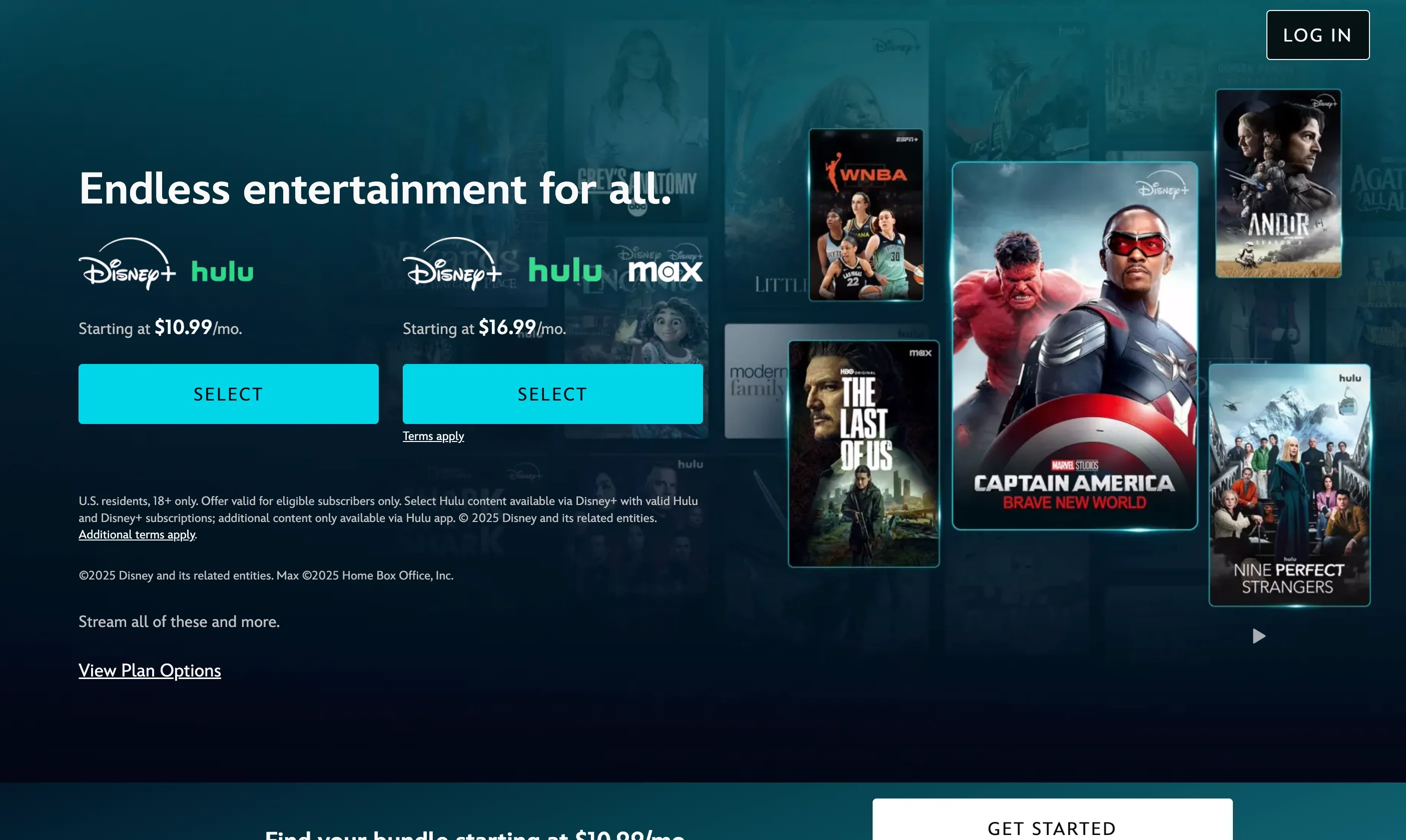 Disney+ hiển thị giao diện chính với kho nội dung độc quyền từ các vũ trụ giải trí nổi tiếng.