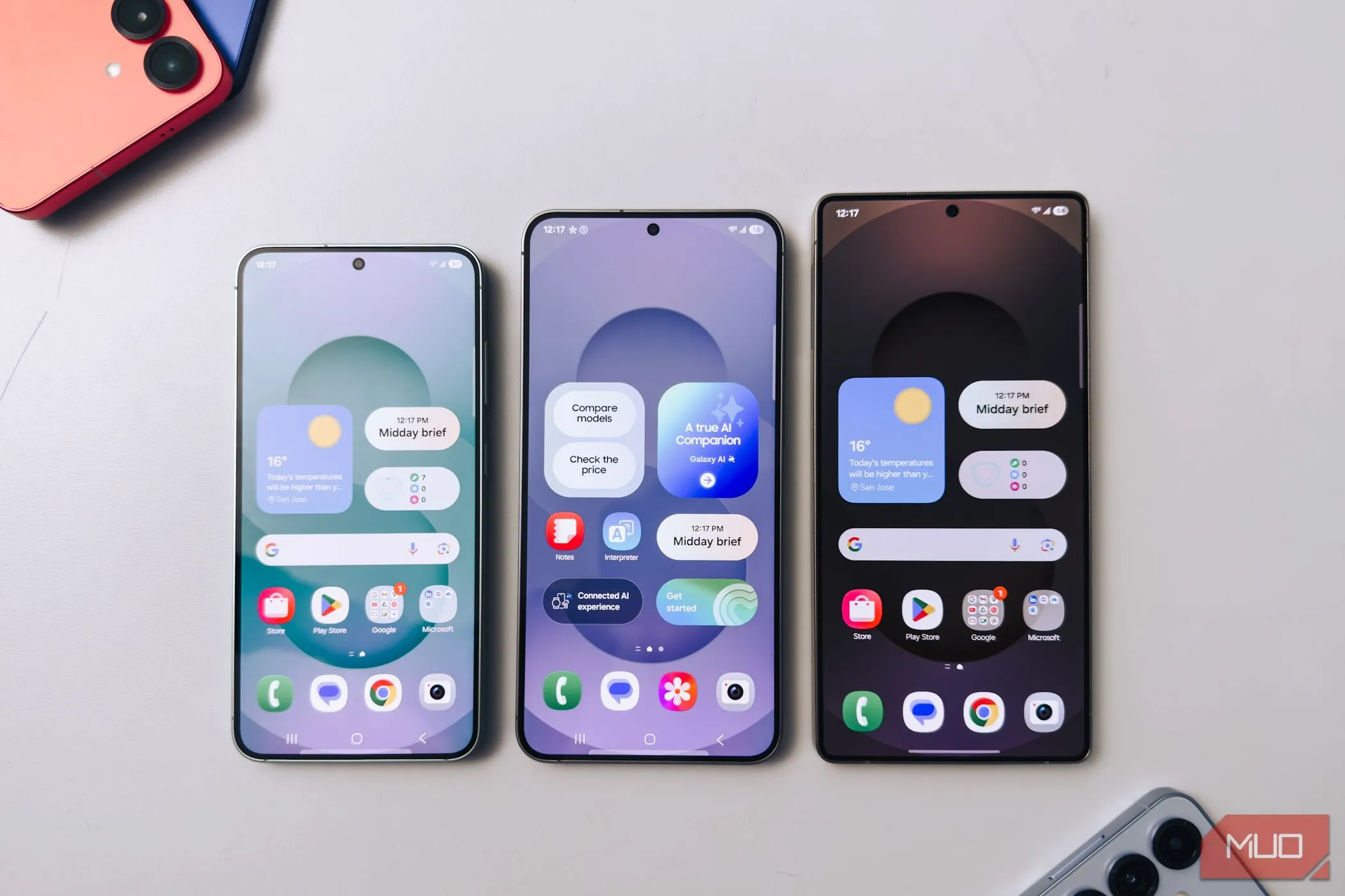 Dòng điện thoại Samsung Galaxy S25 hiển thị giao diện One UI, làm nổi bật sự khác biệt giữa One UI đầy đủ và One UI Core