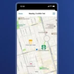 Giao diện bản đồ trong 1Password hiển thị các mục được liên kết với địa điểm cụ thể, giúp dễ dàng truy cập thông tin.