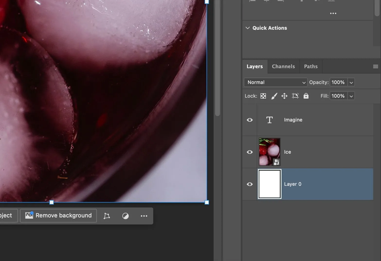 Giao diện bảng điều khiển Layers (Lớp) trong Adobe Photoshop