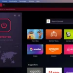 Giao diện bật VPN tích hợp trên trình duyệt Opera GX