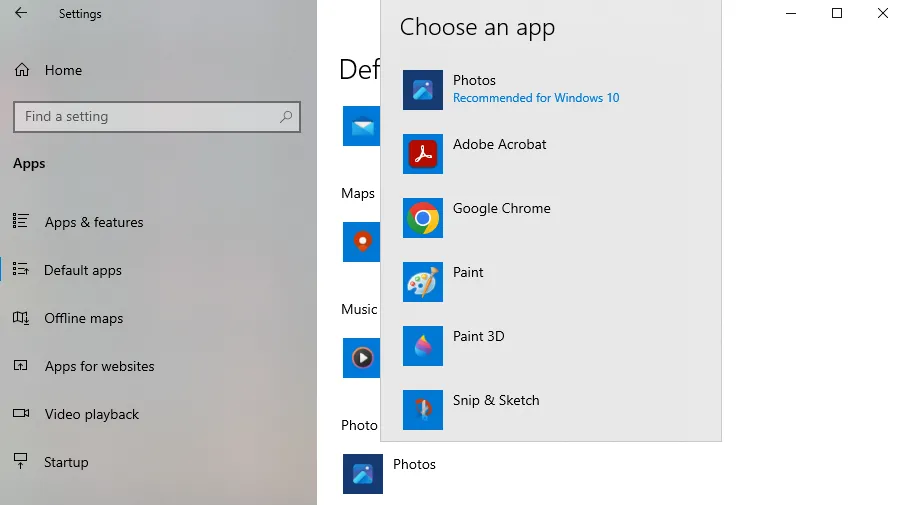 Giao diện cài đặt ứng dụng mặc định trong Windows 10 đơn giản và dễ dàng hơn.