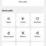 Giao diện chính Photoleap với các tùy chọn Discover, Edit và Generate