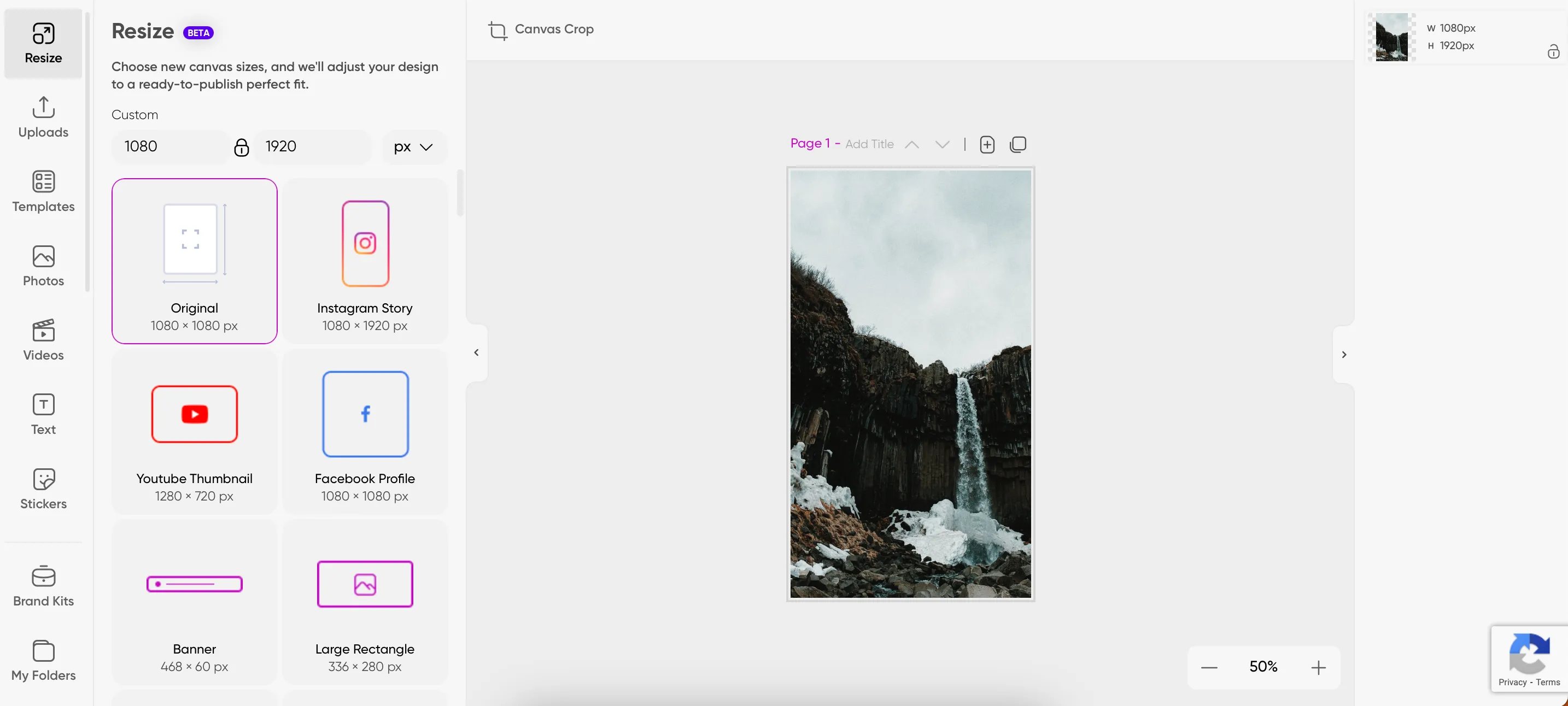 Giao diện chỉnh sửa ảnh trên ứng dụng Picsart với các công cụ AI.