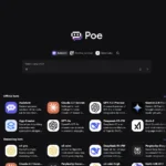 Giao diện chính ứng dụng desktop của Poe, nền tảng chatbot AI tổng hợp với nhiều mô hình