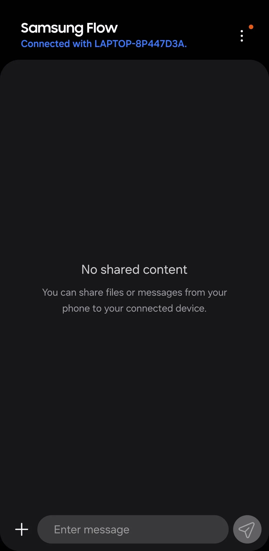 Giao diện chính ứng dụng Samsung Flow trên điện thoại Galaxy