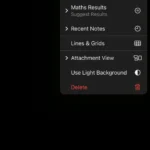 Giao diện chọn 'Ghi chú Gần đây' từ menu tùy chọn của ứng dụng Notes trên iPhone iOS 18