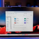 Giao diện File Explorer trên laptop Windows hiển thị các thư mục và tệp được sắp xếp gọn gàng