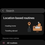 Giao diện khám phá các chế độ và quy trình trong Samsung Modes and Routines