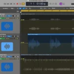 Giao diện Logic Pro 11 hiển thị trang sắp xếp âm thanh