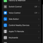 Giao diện mục Trợ năng (Accessibility) trong Cài đặt iPhone