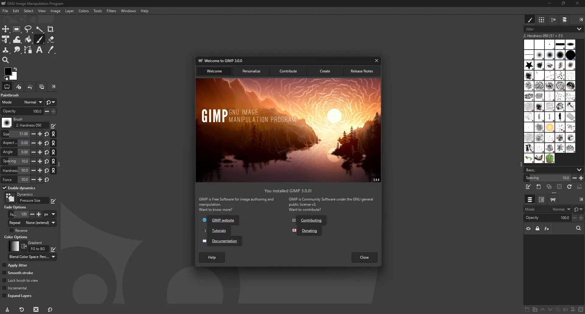 Giao diện người dùng hoàn toàn mới của GIMP 3.0 với thiết kế hiện đại hơn
