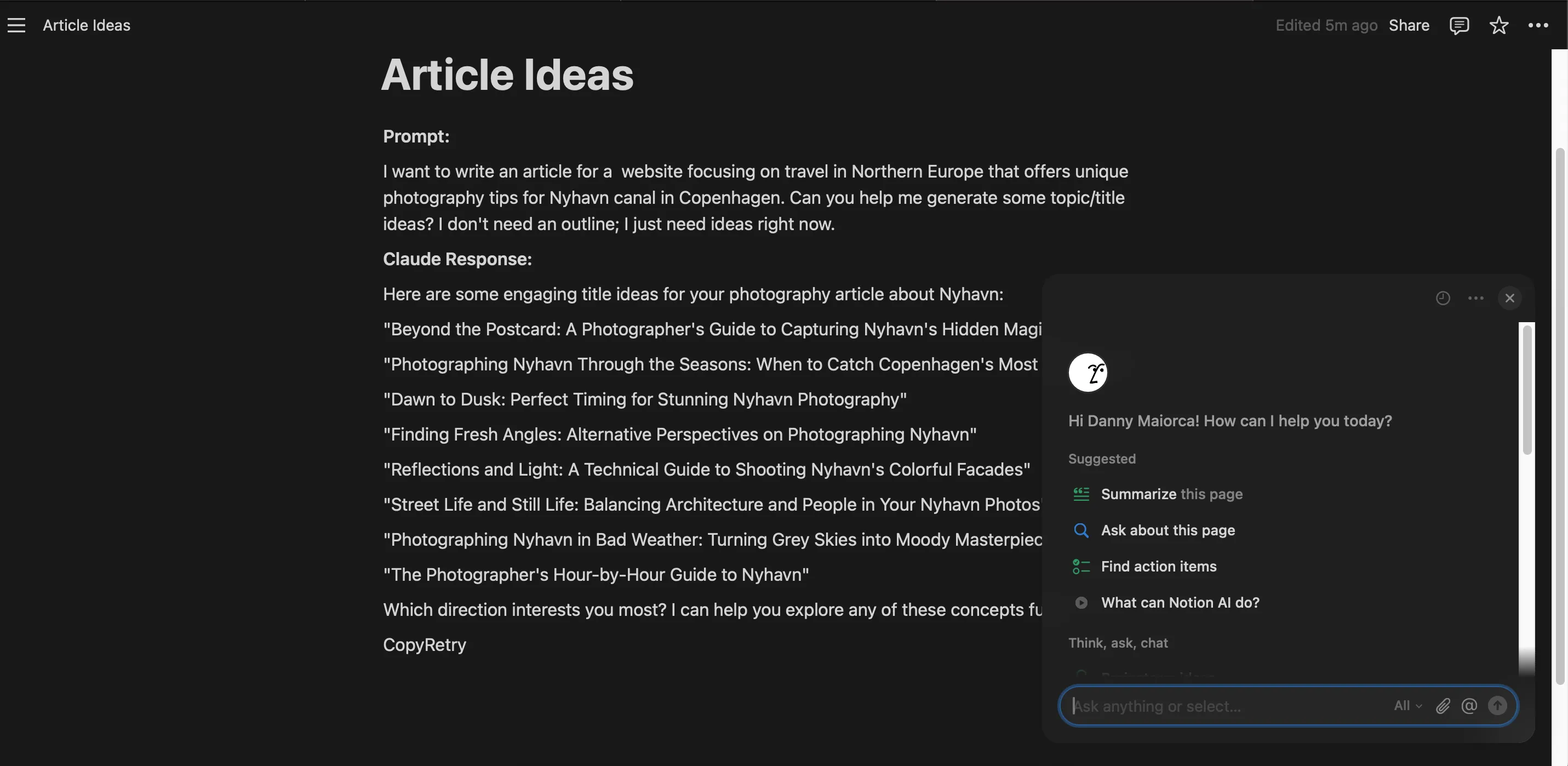 Giao diện Notion AI đang tóm tắt nội dung nghiên cứu, thể hiện tính năng thông minh trong quản lý thông tin.