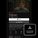Giao diện nút tải trọn bộ phim trên ứng dụng Netflix cho iPhone