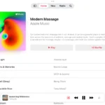 Giao diện playlist nhạc không lời trên ứng dụng Apple Music