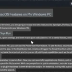 Giao diện PowerToys Peek hiển thị cửa sổ xem trước tài liệu văn bản trên Windows 11, một tính năng tiện lợi tương tự Quick Look trên macOS.